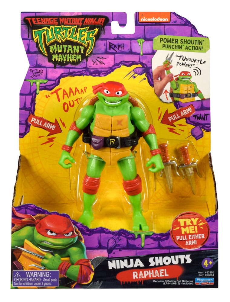 Teenage Mutant Ninja Turtles: Mutant Mayhem Ninja Shouts Action Figur Raphael 14 cm  - Versand: 5-7 Tage nach Bestellung
