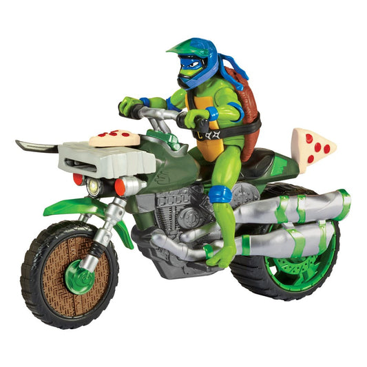Teenage Mutant Ninja Turtles: Mutant Mayhem Drive N Kick Action Figur Leonardo & Motorrad 11 cm  - sofort verfügbar