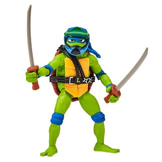 Teenage Mutant Ninja Turtles: Mutant Mayhem Drive N Kick Action Figur Leonardo & Motorrad 11 cm  - sofort verfügbar