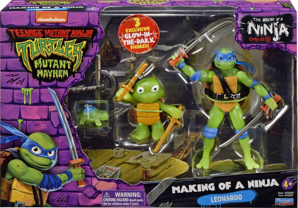 Teenage Mutant Ninja Turtles: Mutant Mayhem Actionfiguren 3er-Pack Leonardo Evolution 10 cm - Versand: 5-7 Tage nach Bestellung