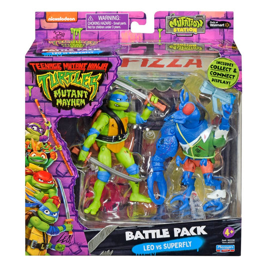 Teenage Mutant Ninja Turtles Actionfiguren Leonardo vs. Super Fly 11 cm  - Preorder - ETA: 25.11.2025