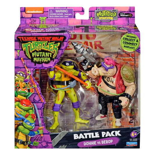 Teenage Mutant Ninja Turtles Actionfiguren Donatello vs. Bebop 11 cm  - Preorder - ETA: 25.11.2025