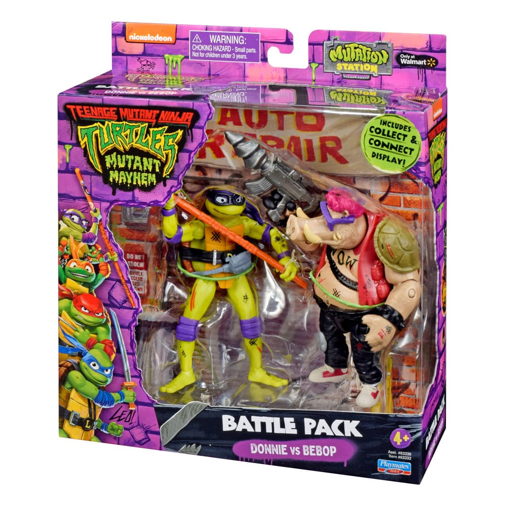Teenage Mutant Ninja Turtles Actionfiguren Donatello vs. Bebop 11 cm  - Preorder - ETA: 25.11.2025