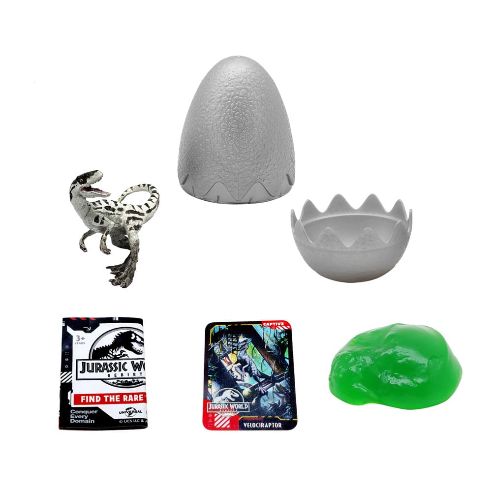 Jurassic World: Die Wiedergeburt Pop N Lock Blind Box Display Captivz Build n Battle Dinos (12)  - Preorder - ETA: 14.09.2025
