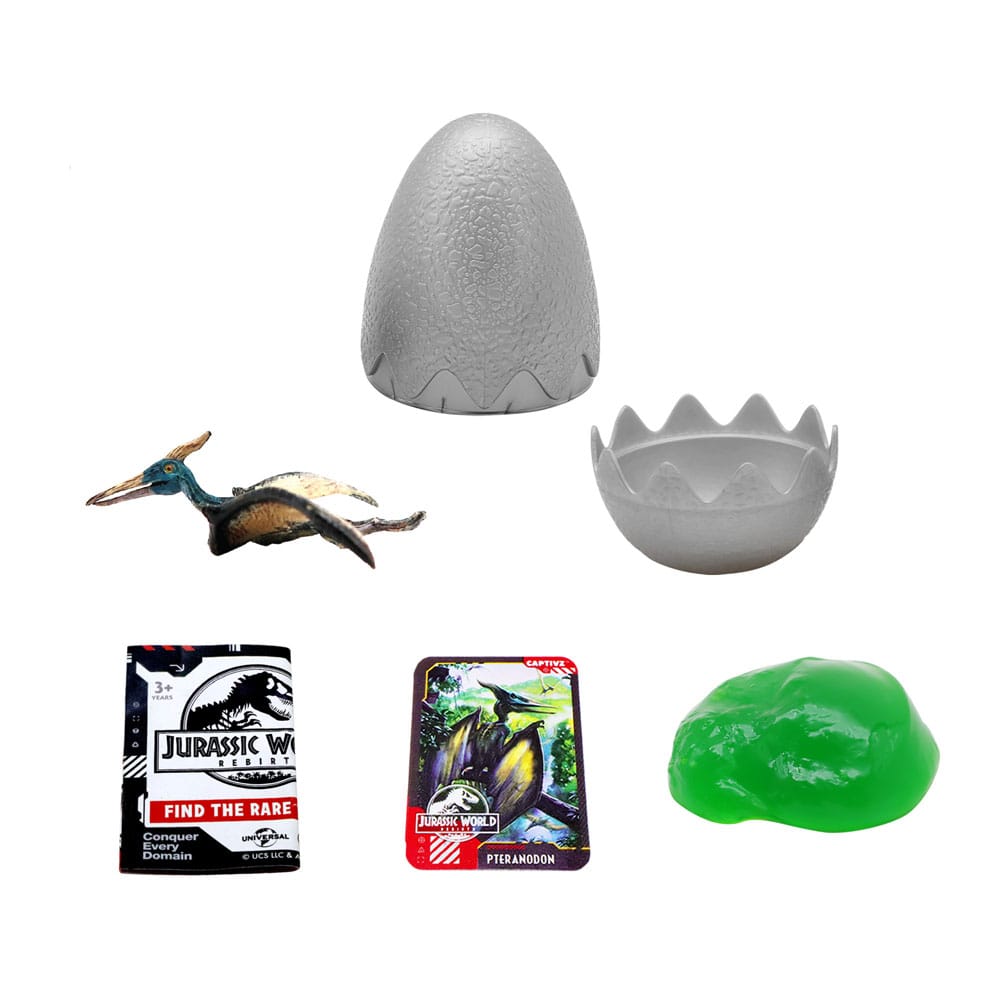 Jurassic World: Die Wiedergeburt Pop N Lock Blind Box Display Captivz Build n Battle Dinos (12)  - Preorder - ETA: 14.09.2025