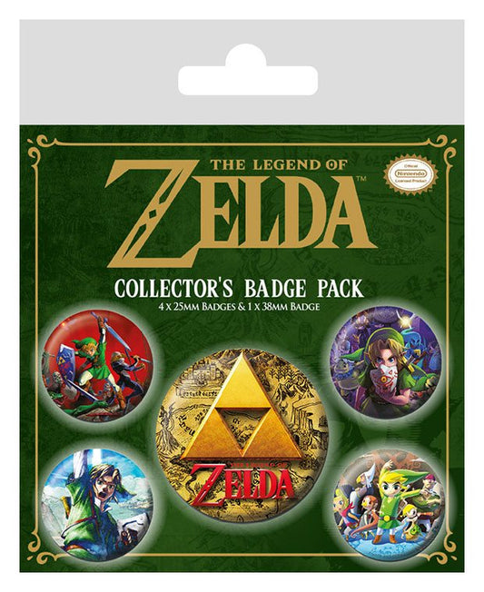 Legend of Zelda Ansteck-Buttons 5er-Pack Classics  - Preorder - ETA: 14.10.2025