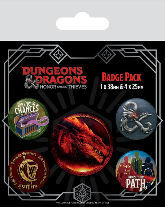 Dungeons & Dragons Ansteck-Buttons 5er-Pack Movie  - Preorder - ETA: 05.10.2025