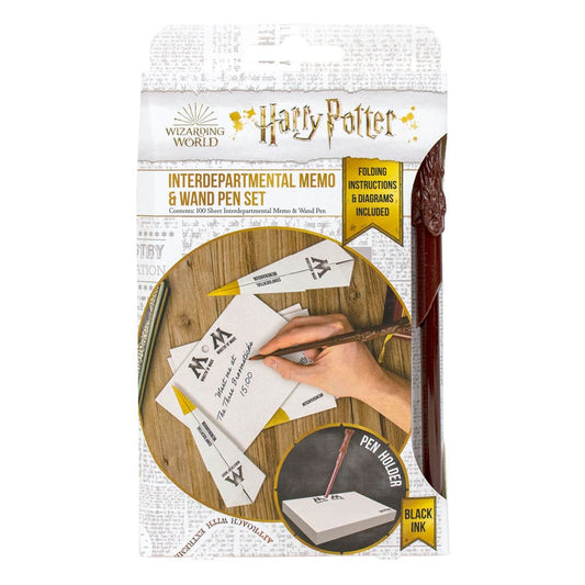 Harry Potter Notizzettel mit Zauberstabstift Hogwarts  - Preorder - ETA: 08.09.2025