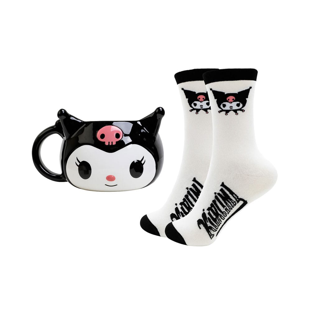 Sanrio Set 3D Tasse und Socken Kuromi - Versand: 7 Tage nach Bestellung