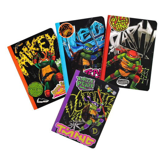 Teenage Mutant Ninja Turtles 4er-Pack Notizbücher  - Versand: 5-7 Tage nach Bestellung