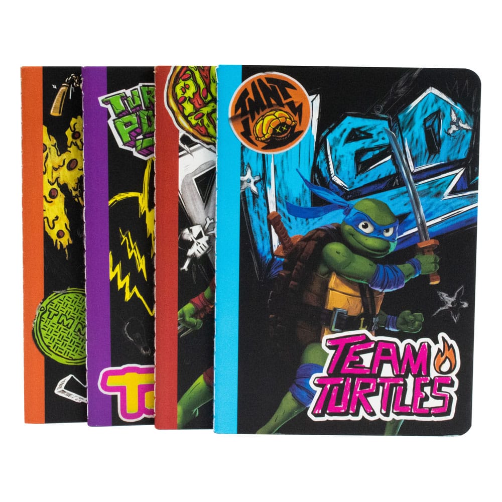 Teenage Mutant Ninja Turtles 4er-Pack Notizbücher  - Versand: 5-7 Tage nach Bestellung