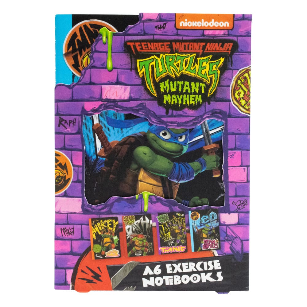 Teenage Mutant Ninja Turtles 4er-Pack Notizbücher  - Versand: 5-7 Tage nach Bestellung