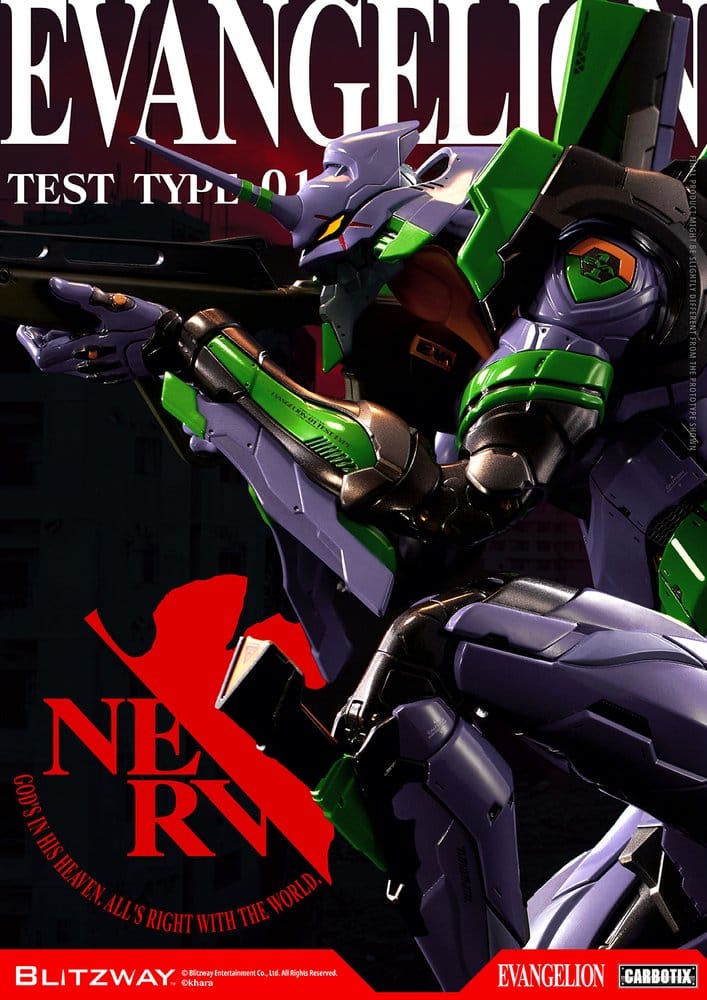 Evangelion Carbotix Actionfigur Evangelion Unit-01 Test Type (Standard Ver.) 33 cm - Preorder - ETA: 25.05.2027