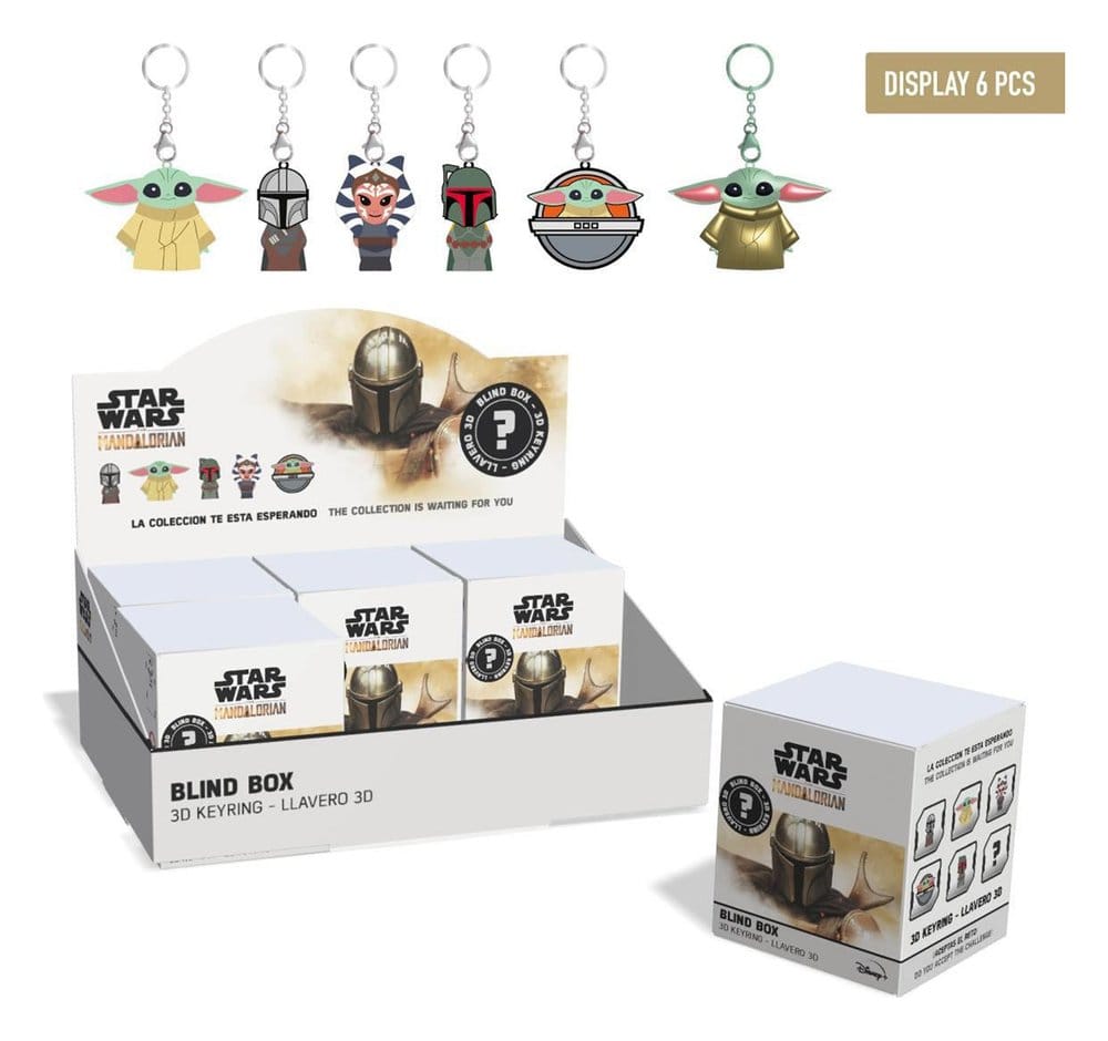 Star Wars Schlüsselanhänger The Mandalorian Blind Box Display (6) - Preorder - ETA: 25.11.2026