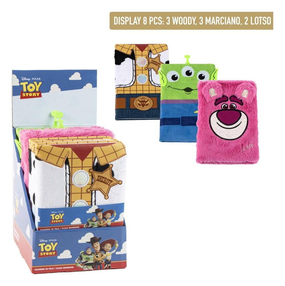 Toy Story Plüsch-Notizbuch Display (8) - Versand: 7 Tage nach Bestellung