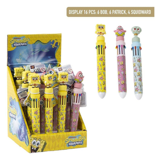 SpongeBob Schwammkopf Zehnfarbkugelschreiber Display (16) - Preorder - ETA: 25.09.2026