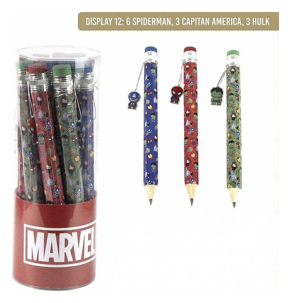 Marvel Große Bleistifte Display (12) - Preorder - ETA: 25.09.2026