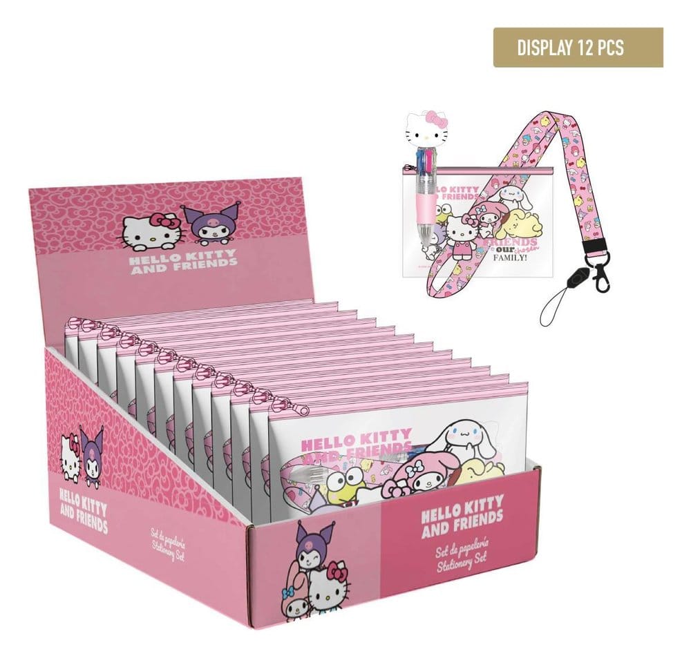 Sanrio Schreibwaren-Set mit Anhänger Hello Kitty Display (12) - Preorder - ETA: 25.09.2026