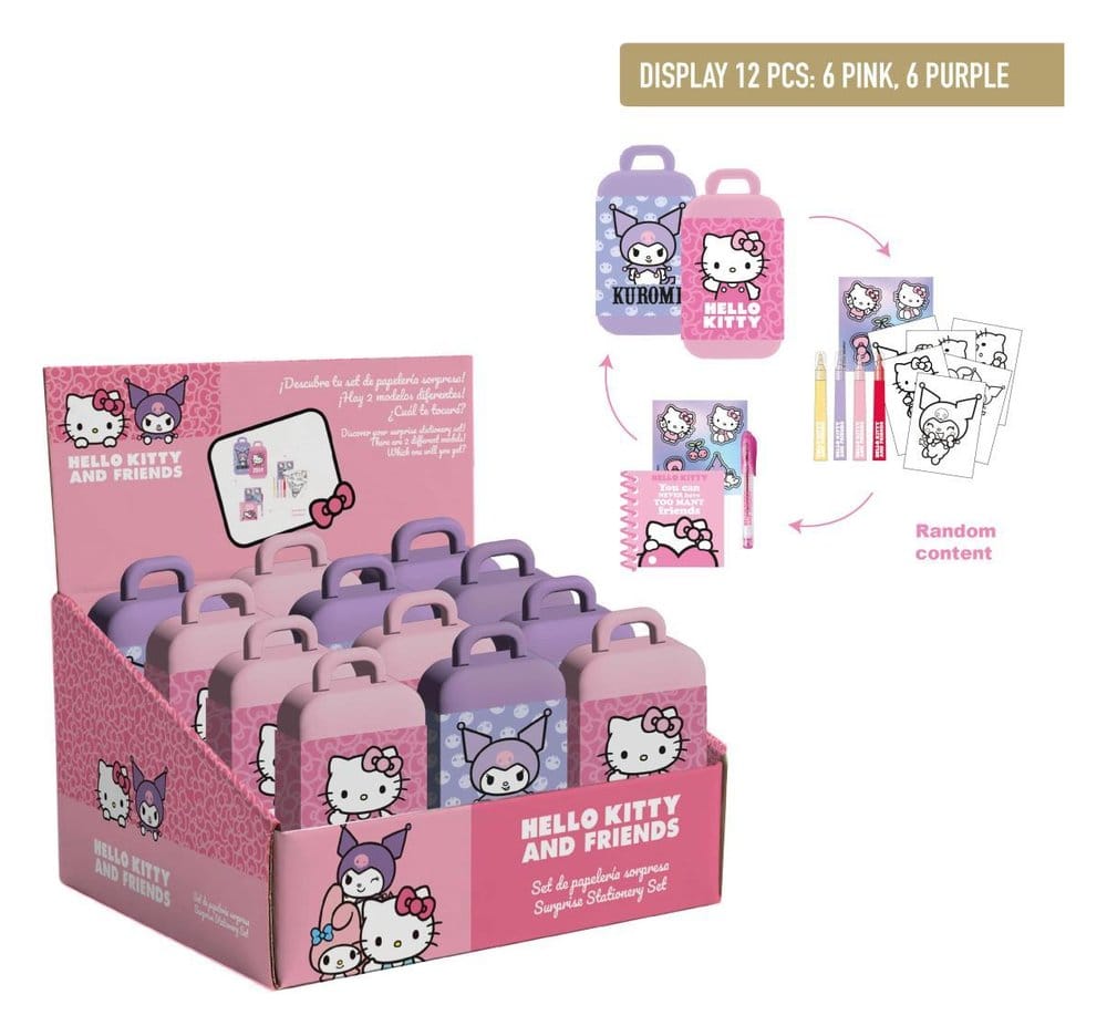 Sanrio Schreibwaren-Set Hello Kitty Blind Box Display (12) - Preorder - ETA: 25.09.2026