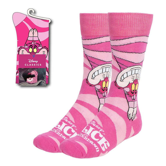 Disney Socken Alice im Wunderland Grinsekatze Upside Down 36-43   - Versand: 7 Tage nach Bestellung
