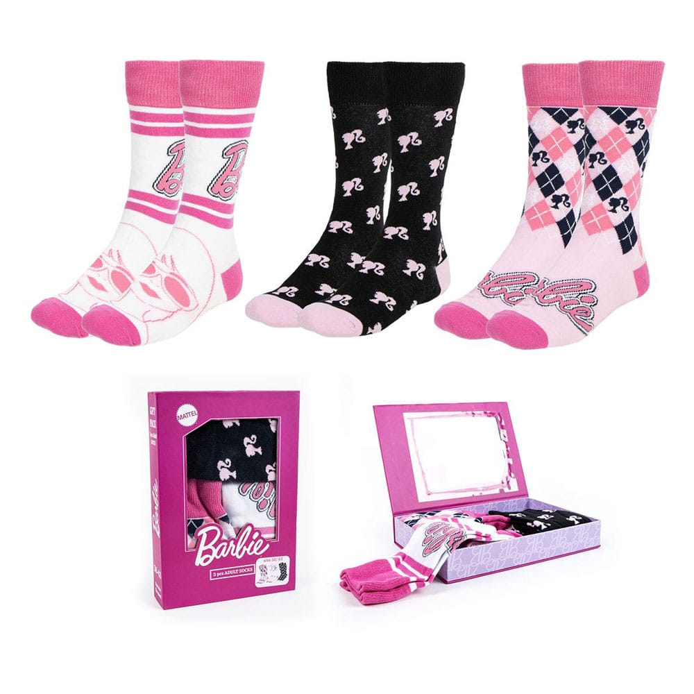 Barbie Socken 3er-Pack 36-43   - Versand: 7 Tage nach Bestellung