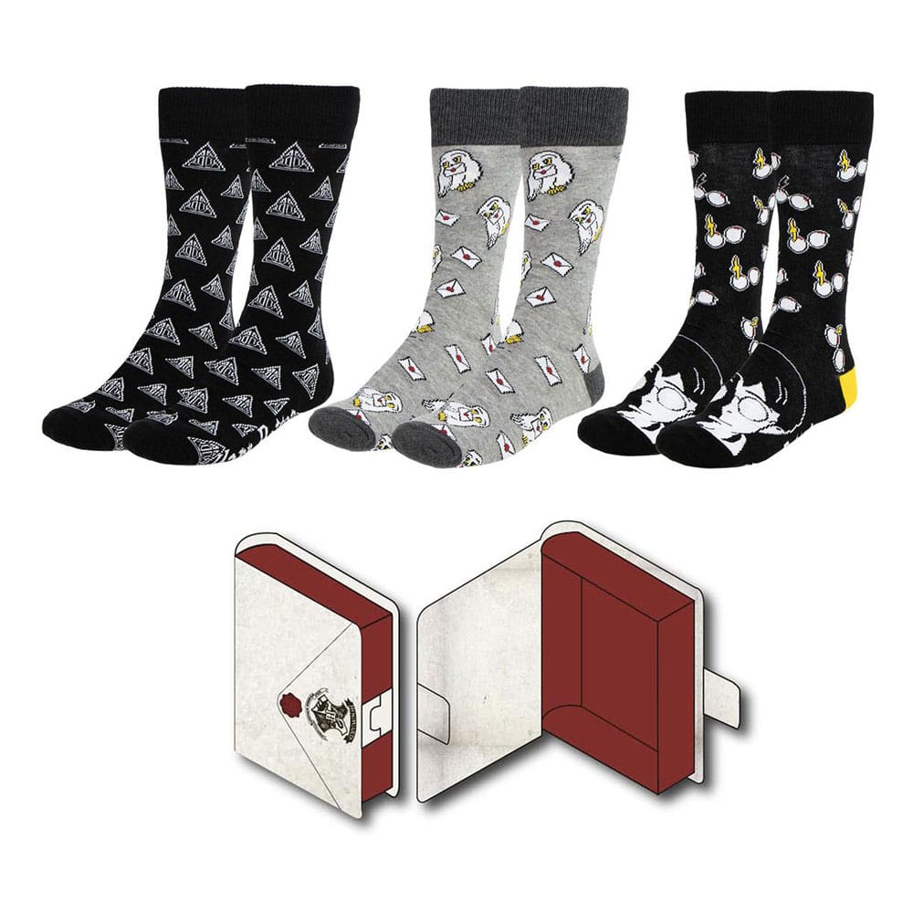 Harry Potter Socken 3er-Pack 38-45 - Preorder - ETA: 01.10.2025