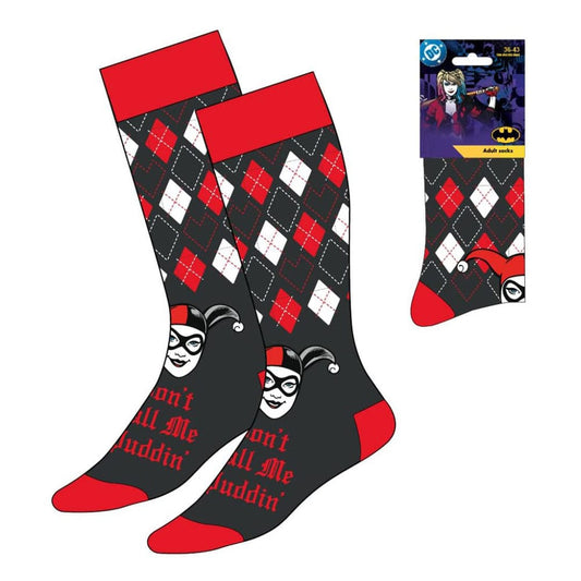 DC Comics Socken Harley Quinn Don´t Call Me Puddin 36-43   - Versand: 5-7 Tage nach Bestellung