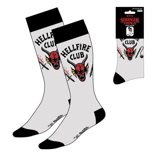 Stranger Things Socken Hellfire Club White 38-45  - Preorder - ETA: 07.12.2025