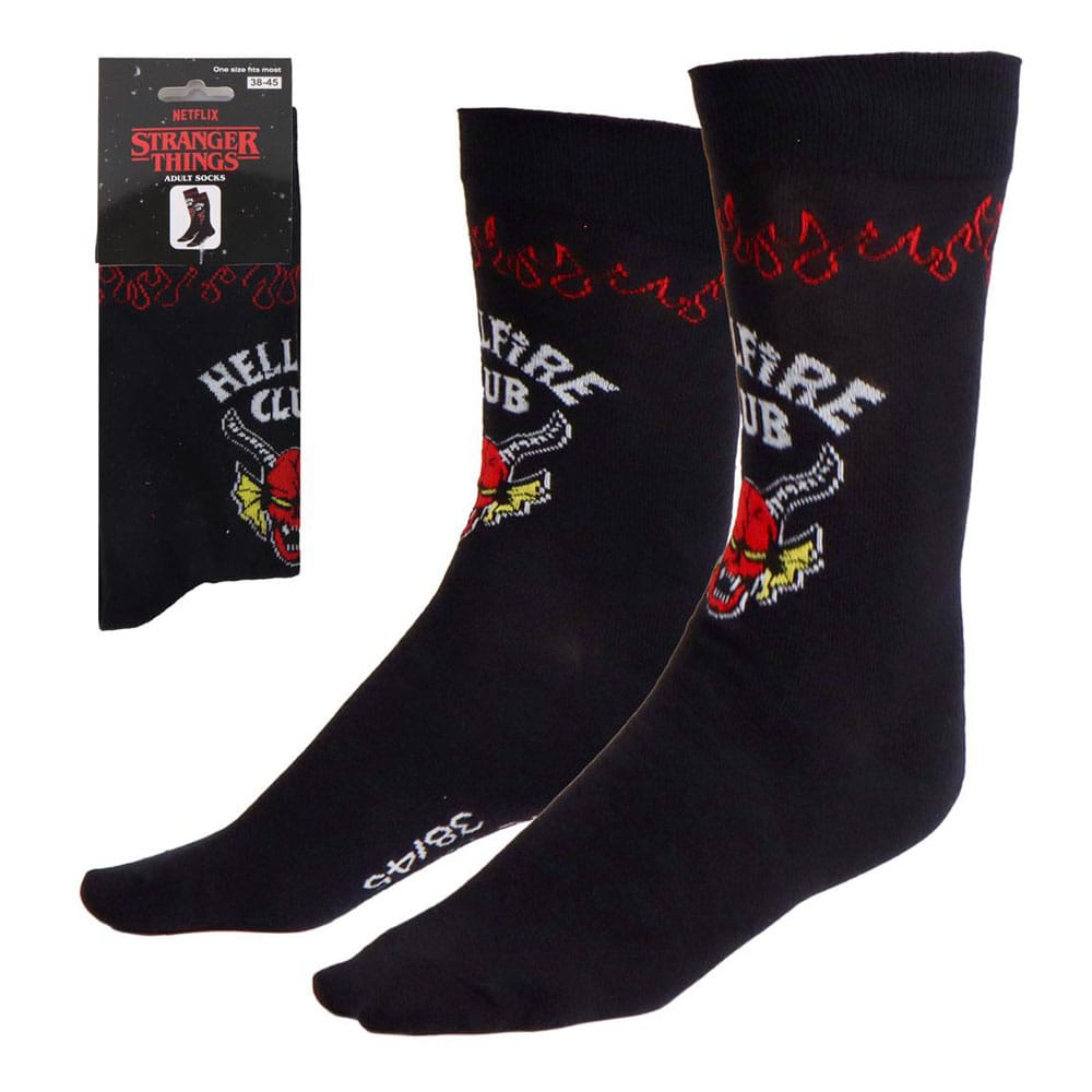 Stranger Things Socken Hellfire Club Black 38-45  - Preorder - ETA: 07.12.2025