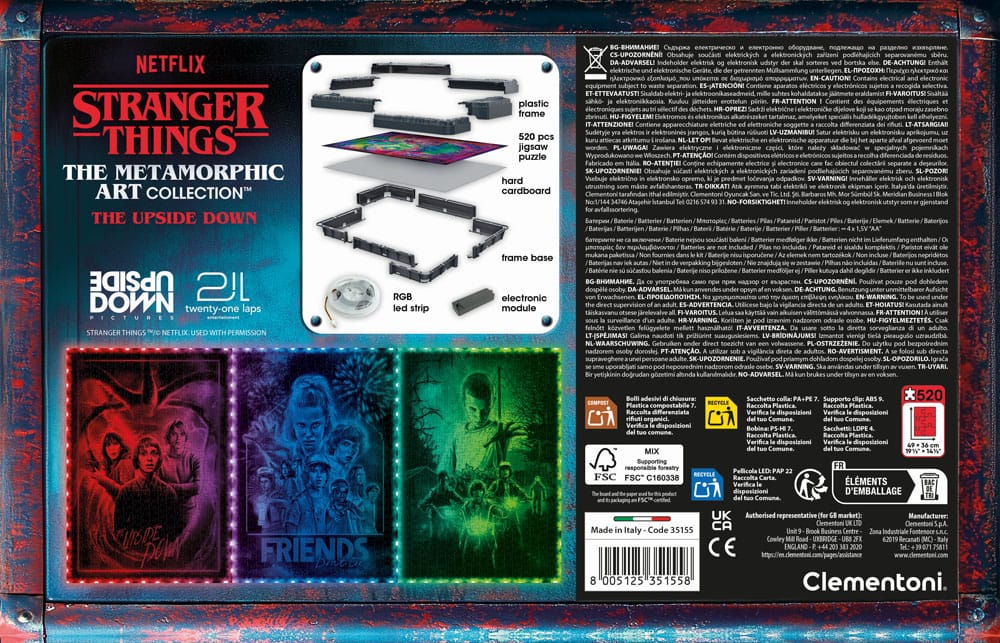 Stranger Things Metamorphic Art Collection Puzzle mit Leucht-Effekt The Upside (520 Teile) - Preorder - ETA: 03.02.2026