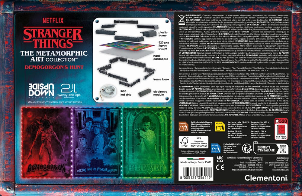 Stranger Things Metamorphic Art Collection Puzzle mit Leucht-Effekt Demogorgon (520 Teile) - Preorder - ETA: 03.02.2026