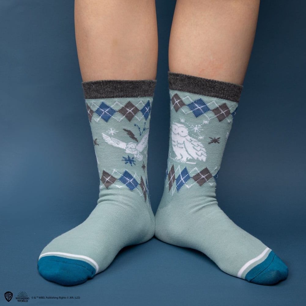 Harry Potter Socken 3er-Pack Hedwig - Versand: 5-7 Tage nach Bestellung