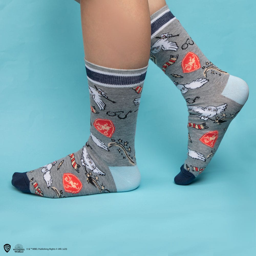 Harry Potter Socken 3er-Pack Hedwig - Versand: 5-7 Tage nach Bestellung