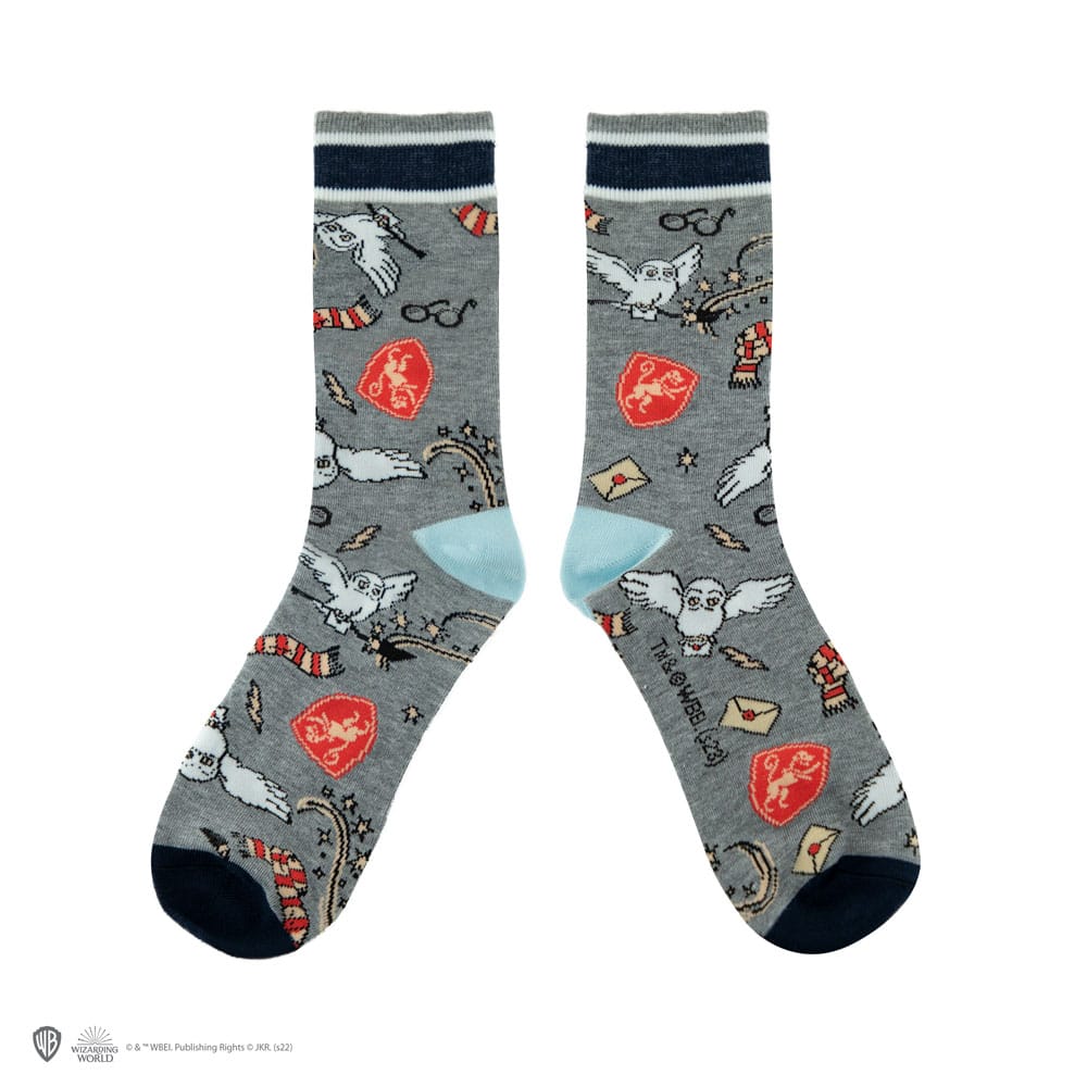 Harry Potter Socken 3er-Pack Hedwig - Versand: 5-7 Tage nach Bestellung