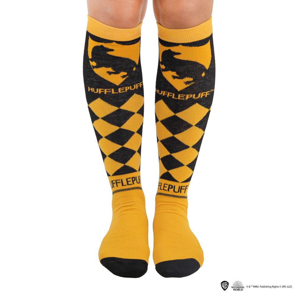 Harry Potter Kniestrümpfe 3er-Pack Hufflepuff - Versand: 5-7 Tage nach Bestellung