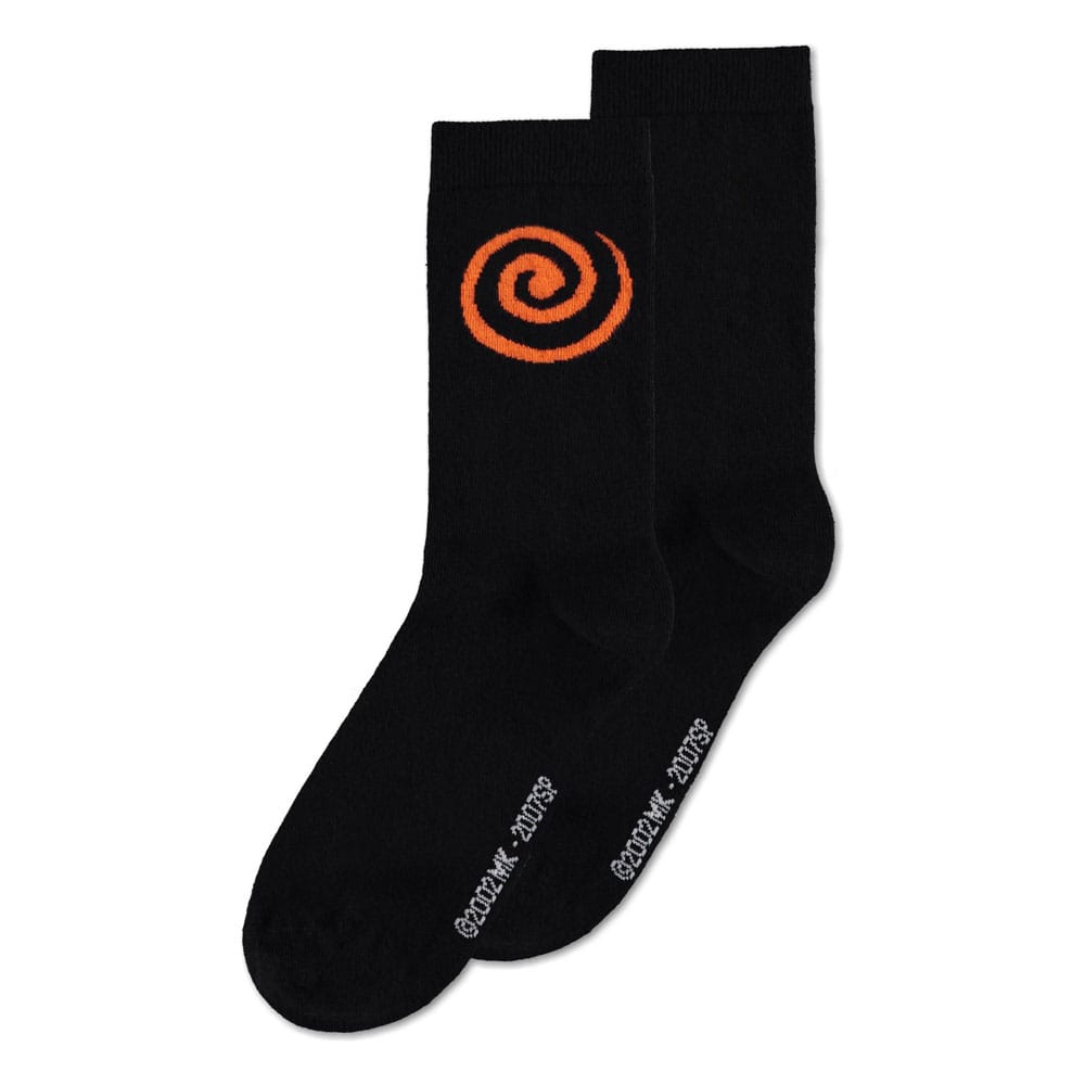 Naruto Shippuden Socken 3er-Pack Sasuke Symbol 43-46 - Versand: 5-7 Tage nach Bestellung