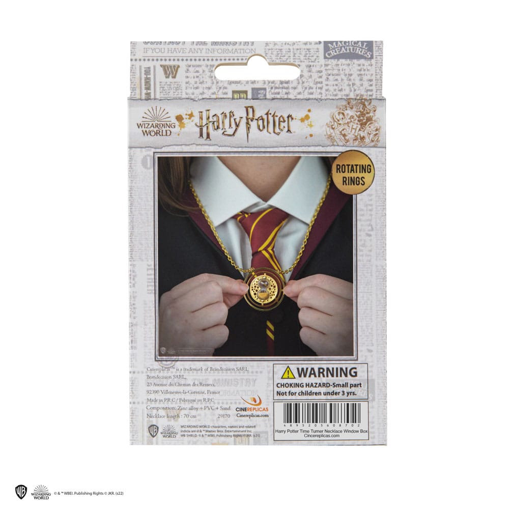 Harry Potter Halskette & Anhänger Zeitumkehrer mit Geschenbox - Versand: 5-7 Tage nach Bestellung