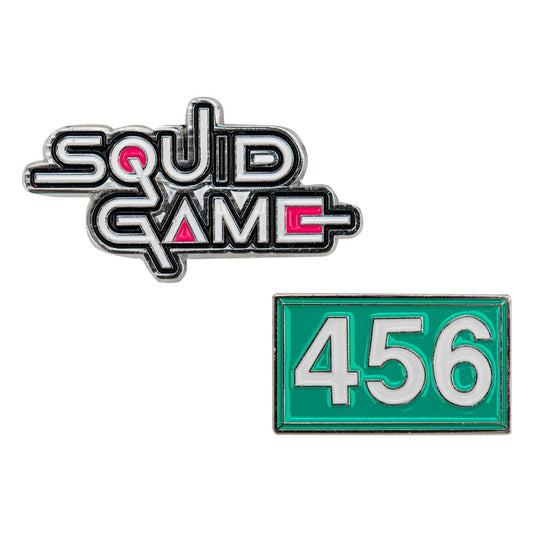 Squid Game Ansteck-Pins 2er-Pack Squid Game & Player 456 - Versand: 7 Tage nach Bestellung