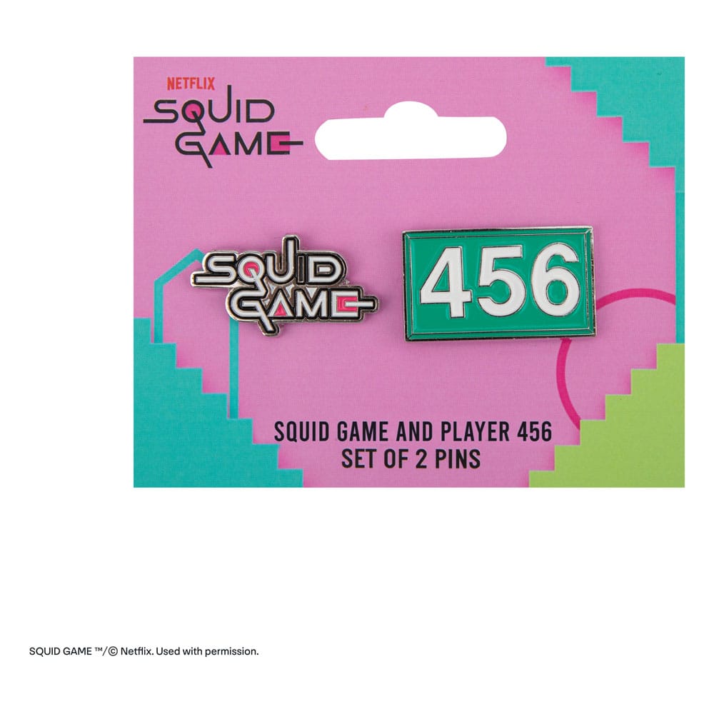Squid Game Ansteck-Pins 2er-Pack Squid Game & Player 456 - Versand: 7 Tage nach Bestellung