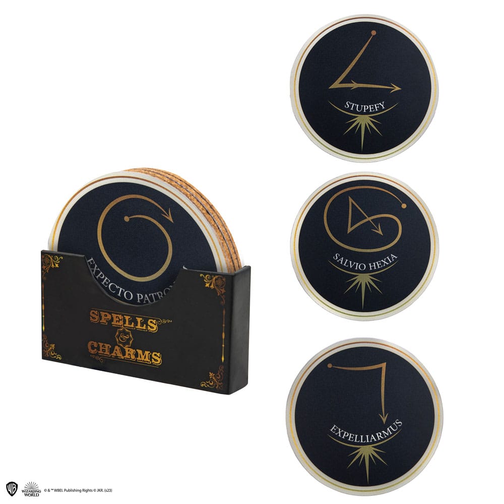 Harry Potter Untersetzer 4er-Pack Spell & Charms  - Versand: 5-7 Tage nach Bestellung