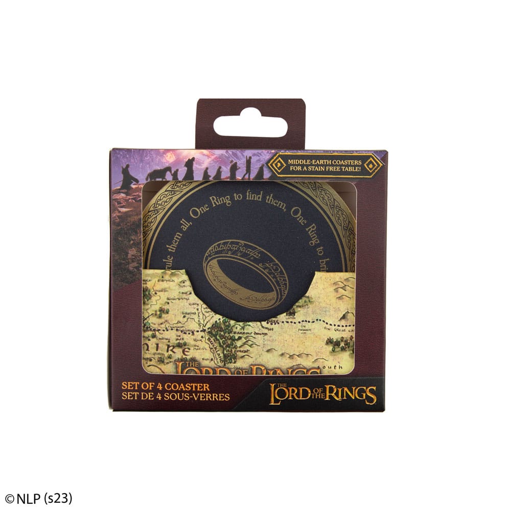 Herr der Ringe Untersetzer 4er-Pack - Preorder - ETA: 29.09.2025