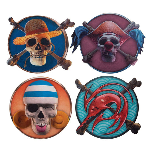 One Piece Untersetzer 4er-Pack Characters #1 - Versand: 5-7 Tage nach Bestellung