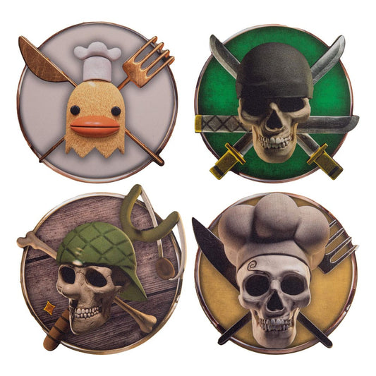 One Piece Untersetzer 4er-Pack Characters #2 - Versand: 5-7 Tage nach Bestellung