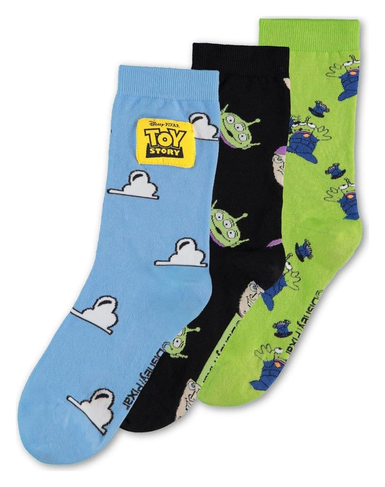 Toy Story 5 Socken 3er-Pack Crew 35-38 - Versand: 7 Tage nach Bestellung
