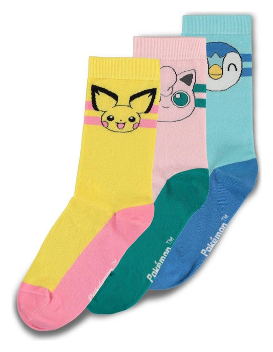 Pokémon Socken 3er-Pack Crew 35-38 - Versand: 7 Tage nach Bestellung