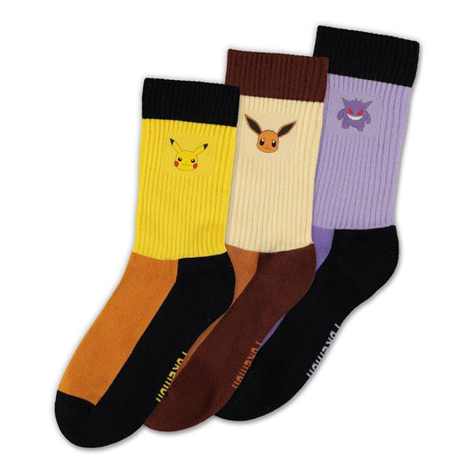 Pokémon Socken 3er-Pack Starter Pokémon 43-46  - Versand: 7 Tage nach Bestellung