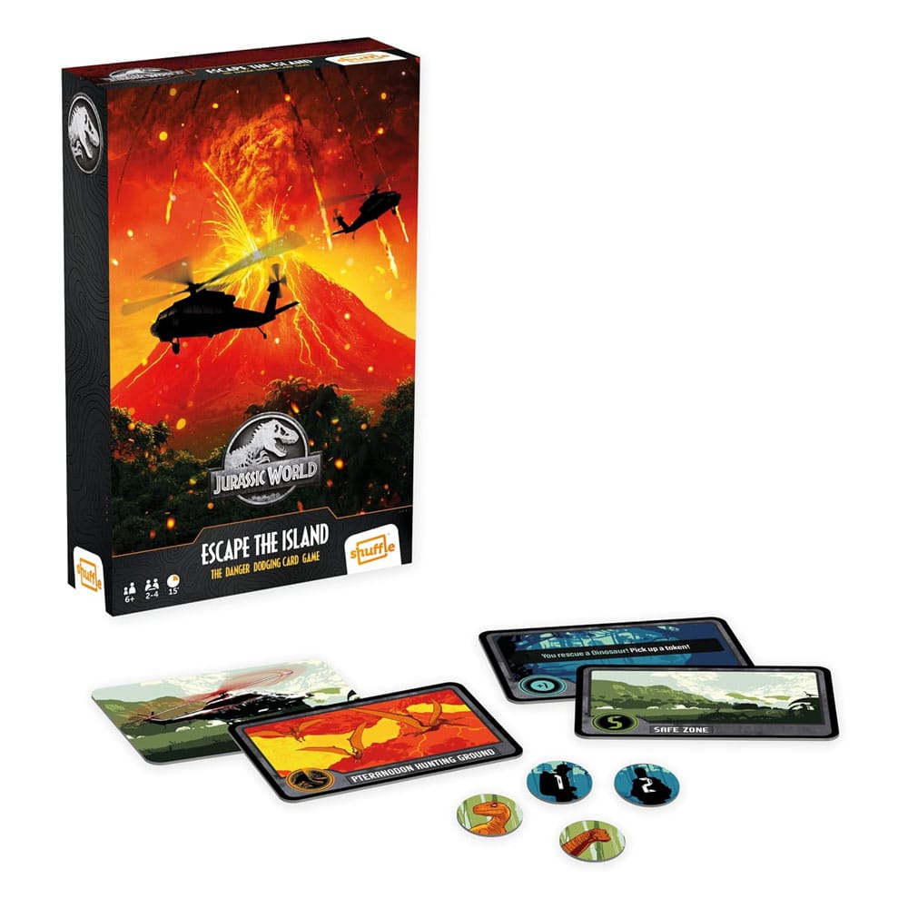 Jurassic World Shuffle Kartenspiel Escape The Island   - Versand: 5-7 Tage nach Bestellung