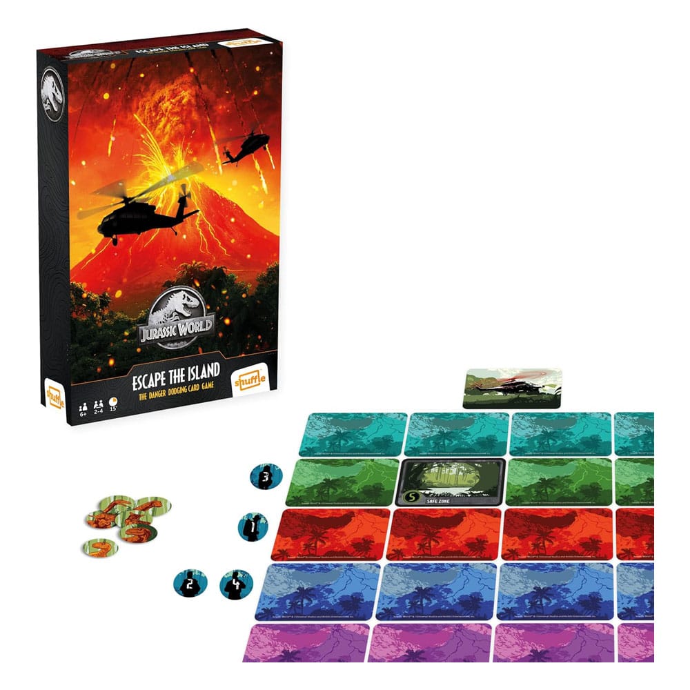Jurassic World Shuffle Kartenspiel Escape The Island   - Versand: 5-7 Tage nach Bestellung