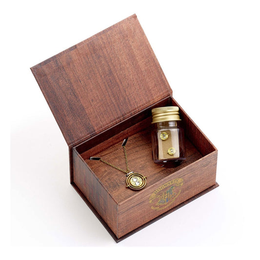 Harry Potter: Hermoine Potions Time Turner Halskette und Ohrringe Geschenkset (Goldfarben) - Versand: 5-7 Tage nach Bestellung