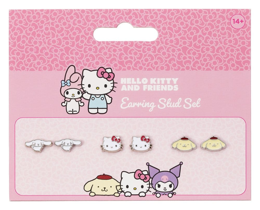 Sanrio Ohrstecker-Set Hello Kitty, Cinnamon Roll und Pompompurin - Preorder - ETA: 25.11.2026